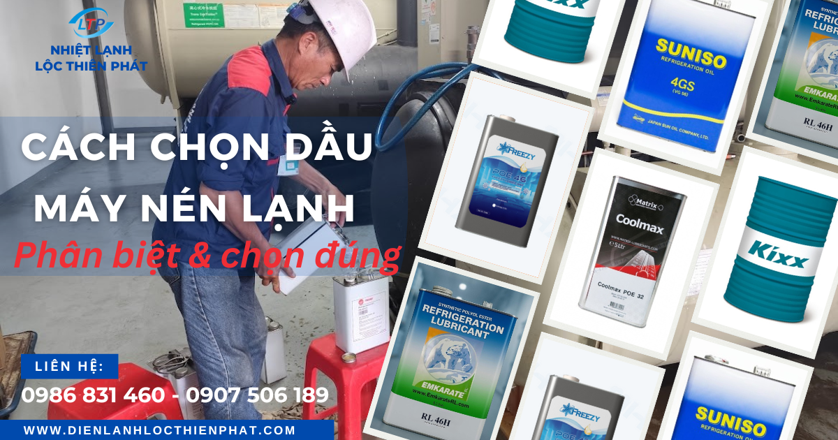 Các Loại Dầu Máy Nén Lạnh Công Nghiệp – Phân Biệt & Cách Chọn Đúng