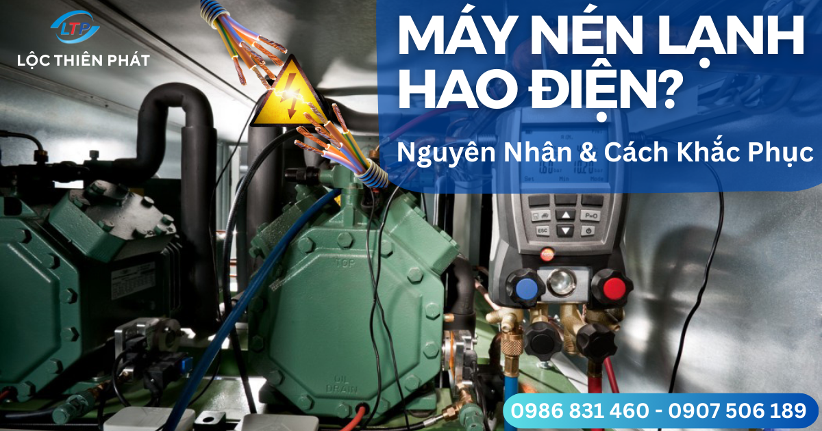 Nguyên Nhân Khiến Máy Nén Lạnh Công Nghiệp Hao Điện & Cách Khắc Phục