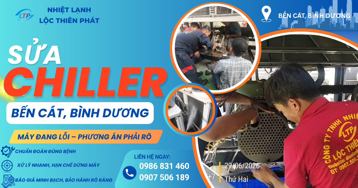 Sửa Chiller Bến Cát, Bình Dương – Đừng Để Một Lỗi Nhỏ Làm Cả Dây Chuyền Chậm Lại