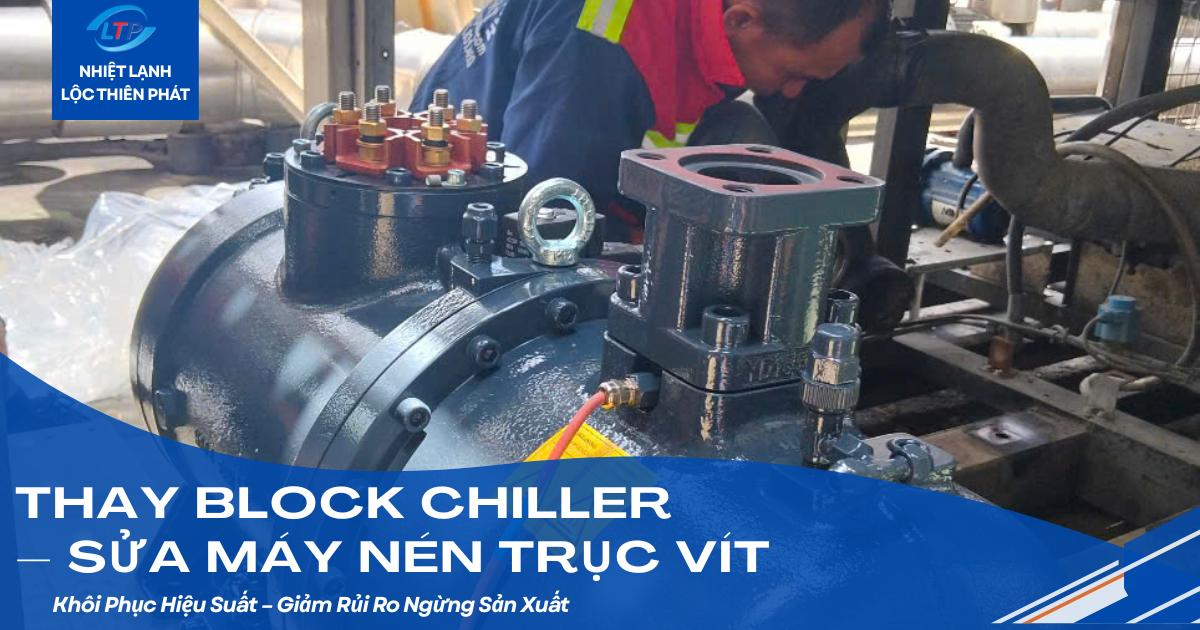 Thay Block Chiller & Sửa Máy Nén Trục Vít – Chính Hãng | Lộc Thiên Phát